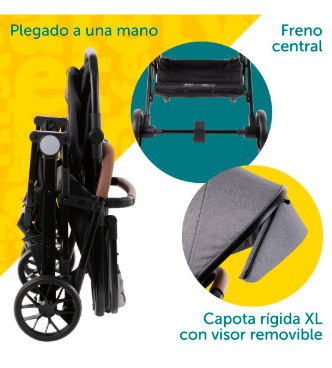 SISTEMA DE VIAJE CARRIOLA 3-EN-1 SAFETY 1ST SIT & GO GRIS NEGRO GRADO B