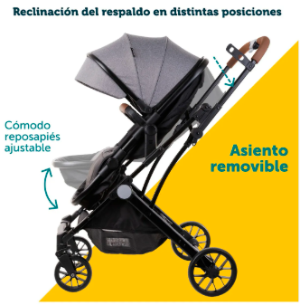 SISTEMA DE VIAJE CARRIOLA 3-EN-1 SAFETY 1ST SIT & GO GRIS NEGRO GRADO B