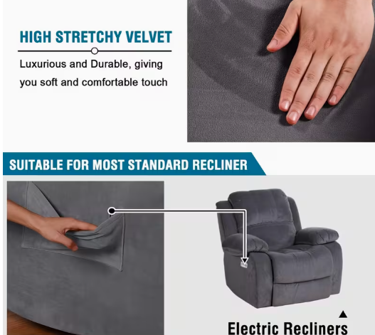 SILLÓN RECLINABLE SLIPCOVER SOFÁ RECLINABLE  GRADO B