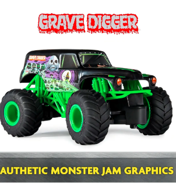 MONSTER JAM GRAVE DIGGER POR CONTROL REMOTO A ESCALA 1:15 COLOR MULTICOLOR GRADO B