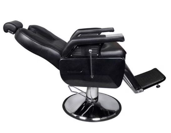 SILLON BARBERO HIDRÁULICO PELUQUERÍA GADNIC RETRO SBARB01N NEGRO RECLINABLE REDONDA GRADO B