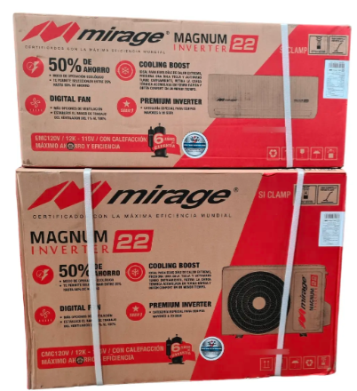 MINISPLIT INVERTER 220V FRIO CALOR MIRAGE 1 TON MAGNUM 22 SE BLANCO GRADO B