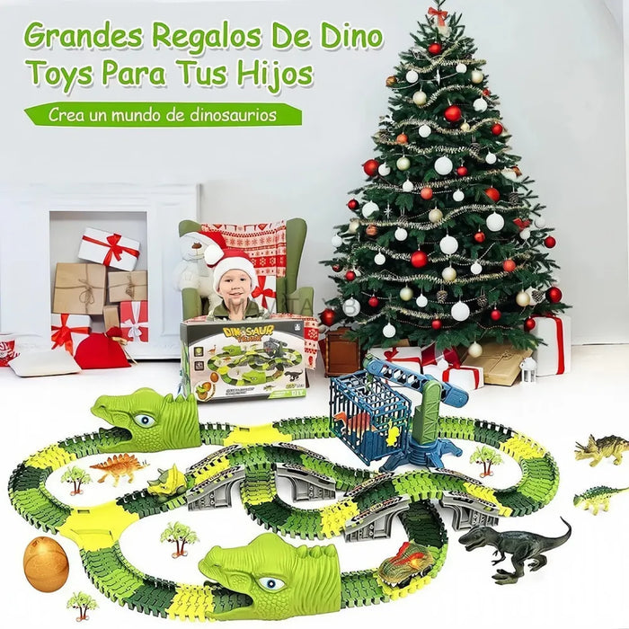 279 PZS JUGUETES DE DINOSAURIO PISTA PARA NIÑOS CON 4 COCHES 2 GRADO B