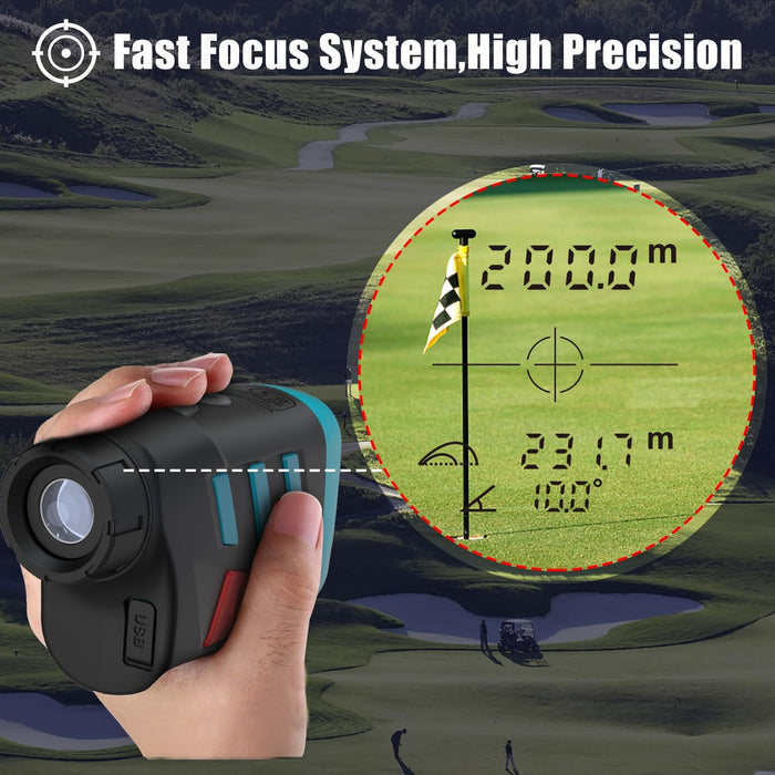 Telemetro De Golf Impermeable Pro De 656 Yardas (600 M) Con