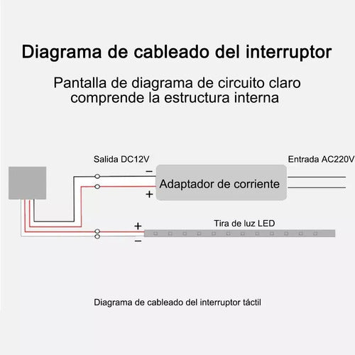 2 led apagador touch dimmer para espejosvidrioplasticoetc 4