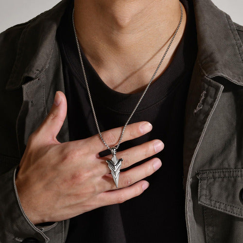Collar Spearpoint Arrowhead Para Hombre, Viking Warrior Spea 7522