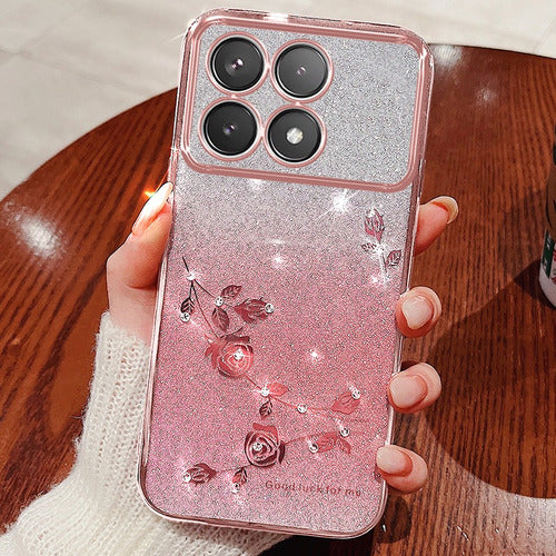 brillo brillante carcasa cute funda para xiaomi correas