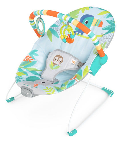 silla mecedora para bebÃ© bright starts rainforest vibes safari fun gris GRADO B