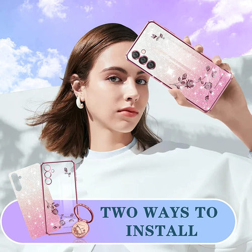 brillo brillante carcasa cute funda para xiaomi correas