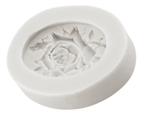 1pcs Molde De Silicona Flor De Rosa Fondant Pasta Resina