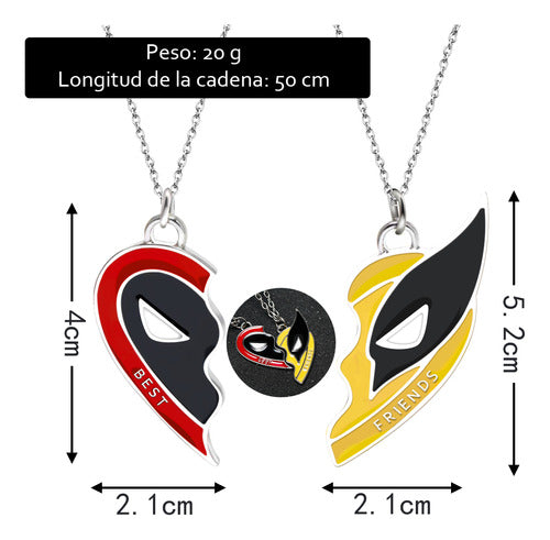 4pz collar amstad dje acero noxdable corazan mejor amgo 1
