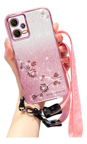 brillo brillante carcasa cute funda para xiaomi correas