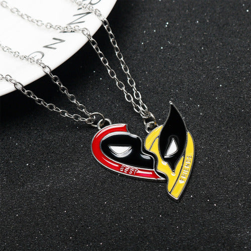 4pz collar amstad dje acero noxdable corazan mejor amgo 1