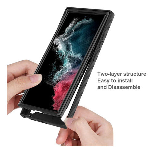 FUNDA SILICONA 2 EN 1 SAMSUNG A71 4G TRANSPARENTE BORDE EN NEGRO