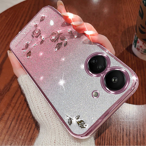 brillo brillante carcasa cute funda para xiaomi correas