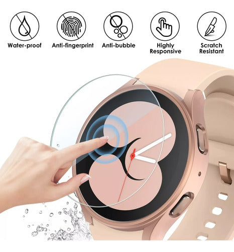 5 FUNDA + 5 MICA PARA SAMSUNG GALAXY WATCH 4 5 40MM 44MM