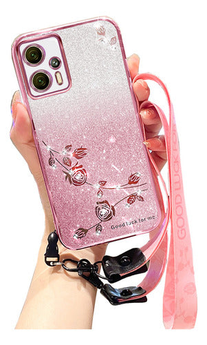 brillo brillante carcasa cute funda para xiaomi correas