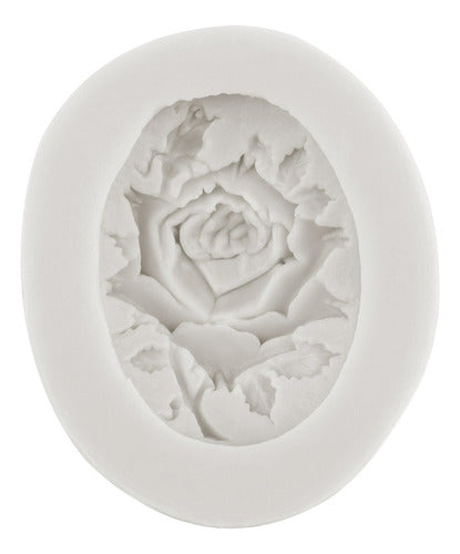 1pcs Molde De Silicona Flor De Rosa Fondant Pasta Resina