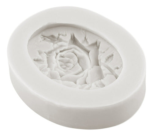 1pcs Molde De Silicona Flor De Rosa Fondant Pasta Resina