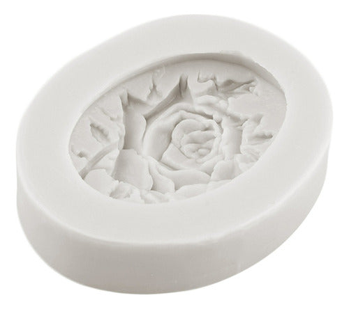 1pcs Molde De Silicona Flor De Rosa Fondant Pasta Resina