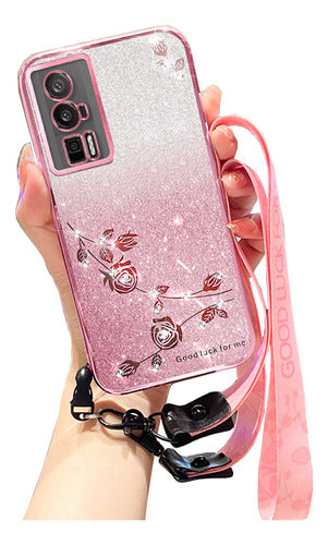 brillo brillante carcasa cute funda para xiaomi correas