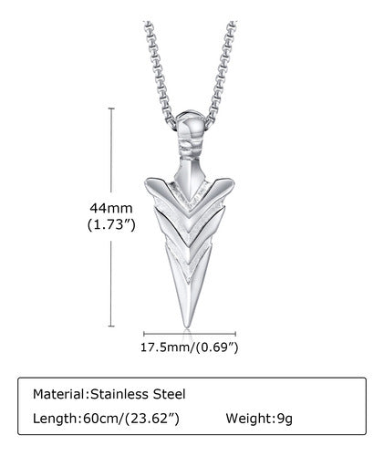 Collar Spearpoint Arrowhead Para Hombre, Viking Warrior Spea 7522