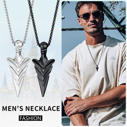 Collar Spearpoint Arrowhead Para Hombre, Viking Warrior Spea 7522