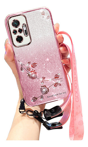brillo brillante carcasa cute funda para xiaomi correas