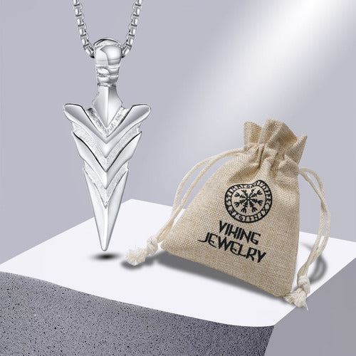 Collar Spearpoint Arrowhead Para Hombre, Viking Warrior Spea 7522