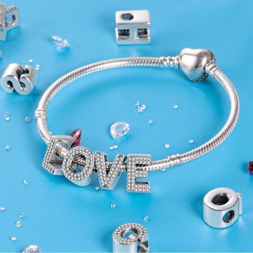 collar dje alphabet charms de plata s925 con letras az 2