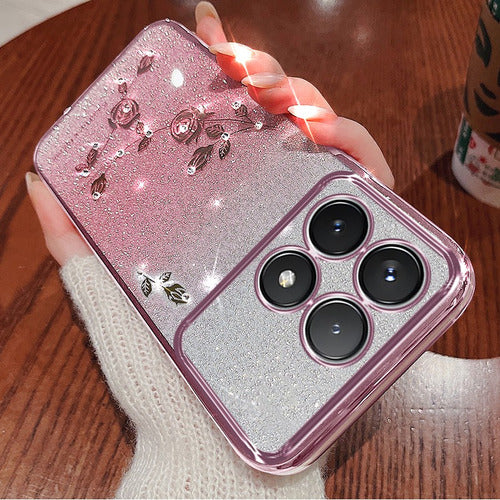 brillo brillante carcasa cute funda para xiaomi correas