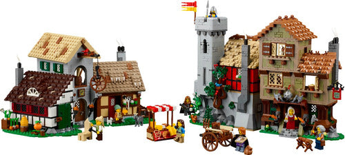 lego icons plaza mayor medieval 10332; set de construcción para adultos; idea de regalo; incluye 8 minifiguras GRADO B