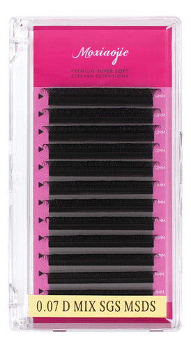 Blister Extensiones De Pesañas Mink 1x1 Resistente Agua 6538 Grado A