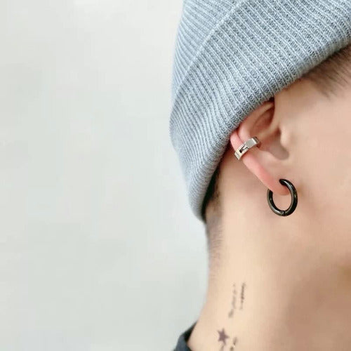 20 pzs percng falsos aretes acero noxdable para hombre 1
