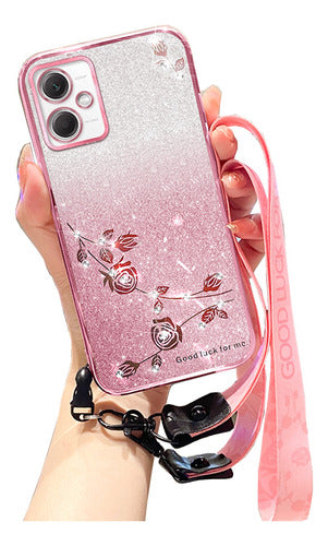 brillo brillante carcasa cute funda para xiaomi correas
