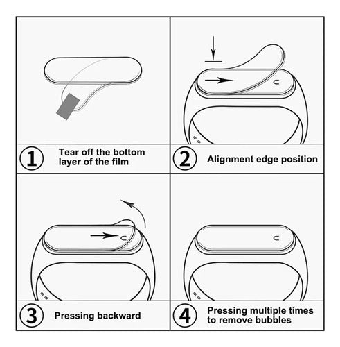 3 Piezas Mica Protectora De Pantalla Para Xiaomi Band 7/8