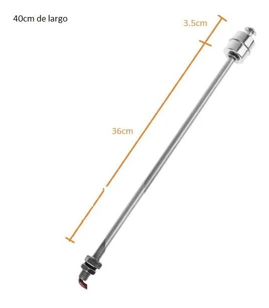 sensor flotador nivel de agua switch 40cm acero inoxidable911 GRADO B