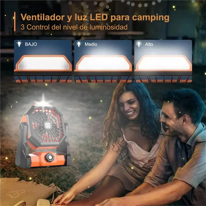 VENTILADOR DE CAMPING LUZ LED USB CPR GRADO B