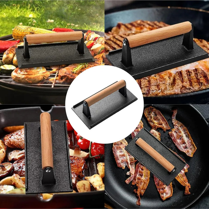 Prensa De Parrilla De Hierro Fundido Para Hamburguesas grado b