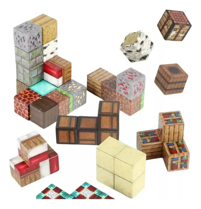 MI MUNDO JUGUETE MAGNETICO BLOQUES DE CONSTRUCCION 128 PZAS GRADO B