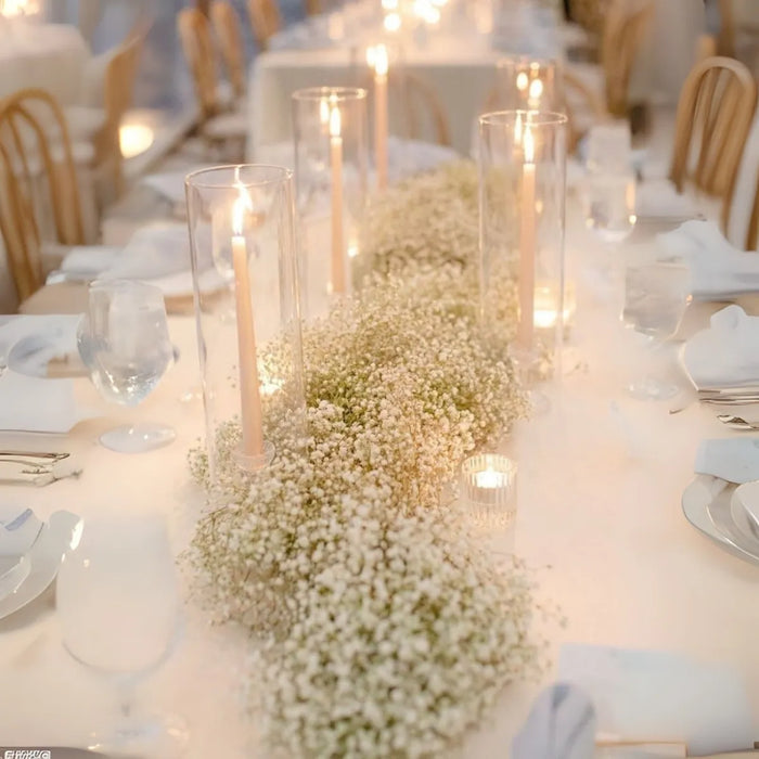 10 velas largas blancas 35cm para candelabro o candil aluzza GRADO B