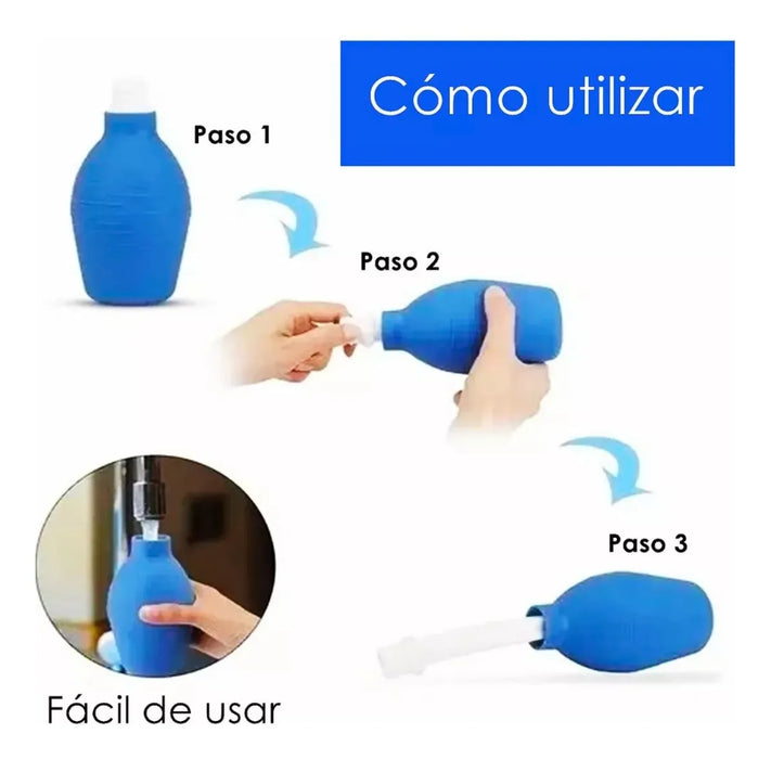 2 PCS DUCHA ANAL Y VAGINAL ENEMA BOMBILLA LIMPIADOR 310ML GRADO B