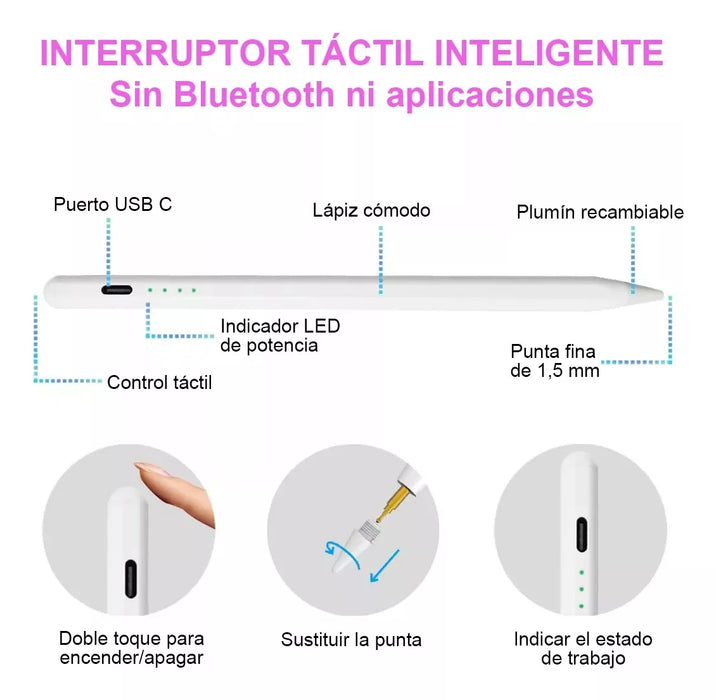 PLUMA LAPIZ STYLUS UNIVERSAL PARA IPAD TABLET ANDROID IPHONE GRADO B