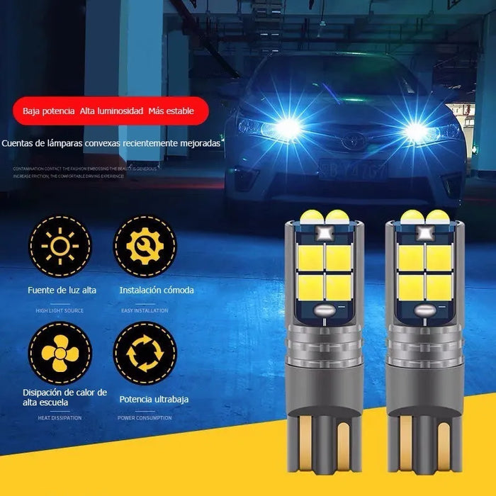 Foco Led Pellizco T10 W5 W 168 194 Canbus 1224 V Sin Errores 5793