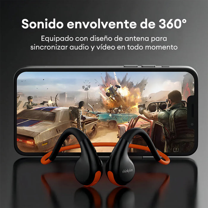 Audifonos Bluetooth X7 Conduccion Osea Lenovo Color Negro 2 grado B