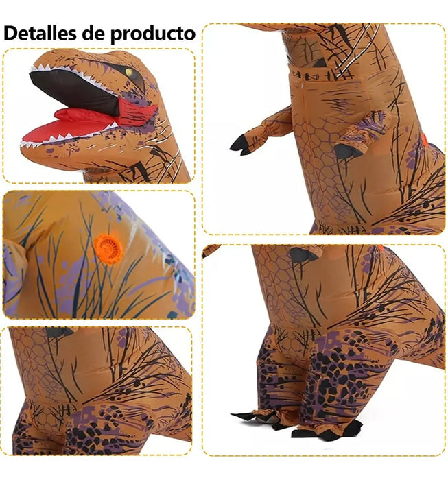 Disfraz De Dinosaurio Inflable T-rex Con Bomba De Aire Grado B