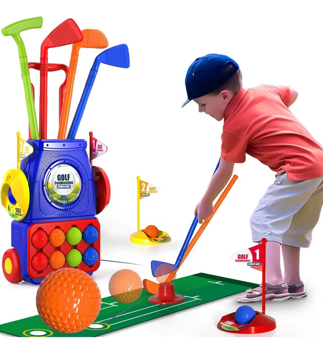 JUGUETES DE GOLF NIÑOS CON 4 PALOS DE GOLF Y 8 PELOTAS GRADO B