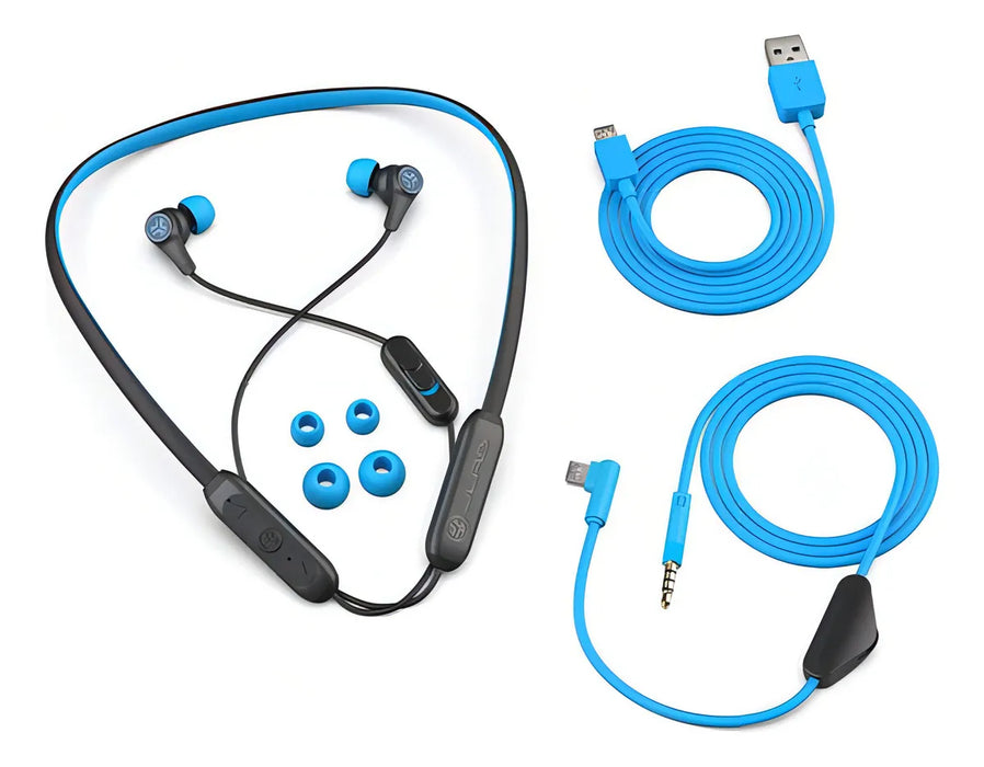 Audifonos Gamer Inalambricos Jlab Audio Jbuds Bluetooth + Aux Color Azul Grado A