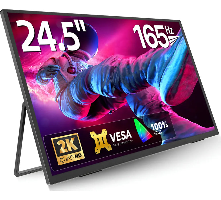 UPERFECT MONITOR PORTÁTIL 24.5 2K 165HZ PC GAMER PANTALLA NEGRO GRADO B