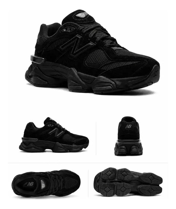 Tenis Estilo New Balance 9060 | Zapatillas Deportivas Casuales | Color Negro | Talla 24 CM | Grado B ✨